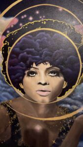 Oil painting of Diana Ross